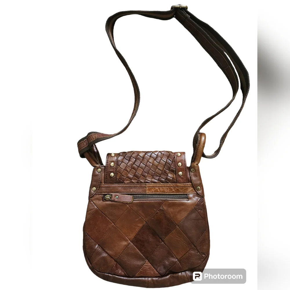LOVE STITCH LEATHER WOVEN BAG ... - Picture 6 of 9